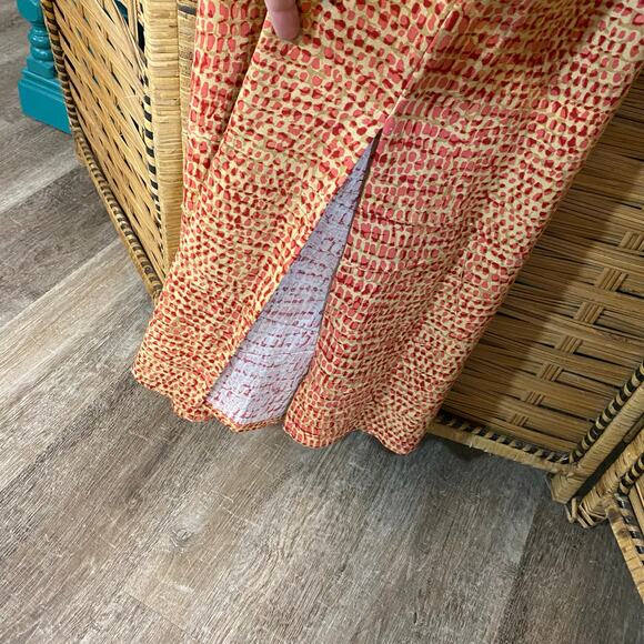 Napa Valley Linen Blend Maxi Dress Red Print Sleeveless Side Slit NWT Small - Picture 8 of 9